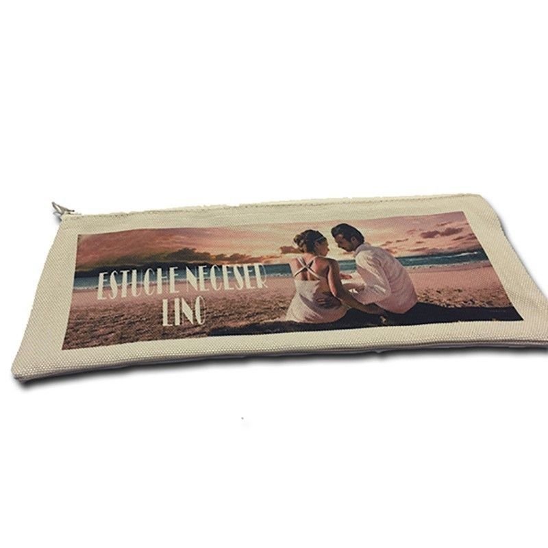 Estuche neceser tipo lino personalizado con fotos