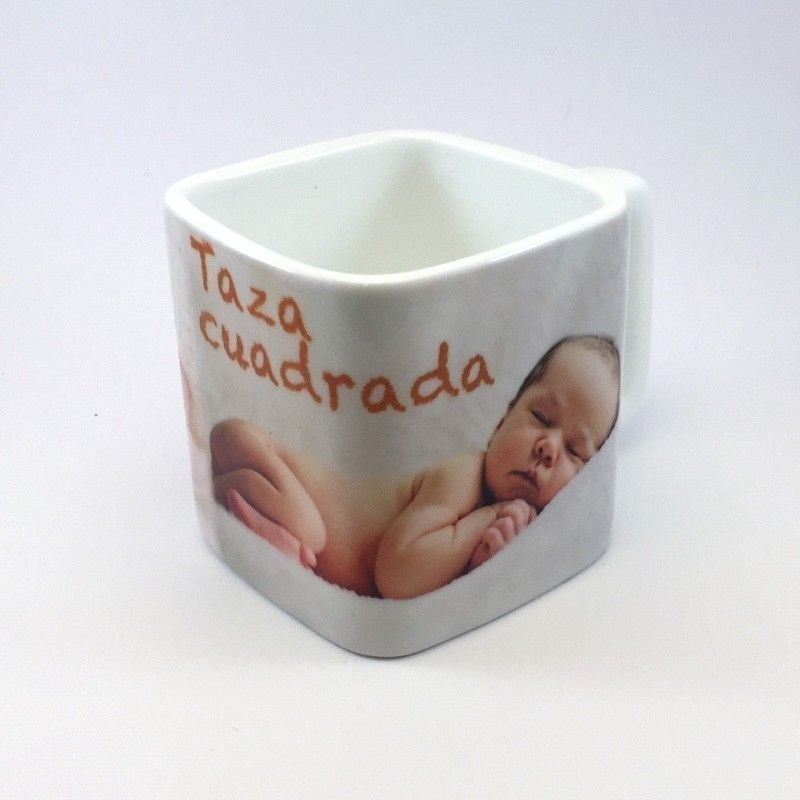 Taza personalizada con fotos cuadrada