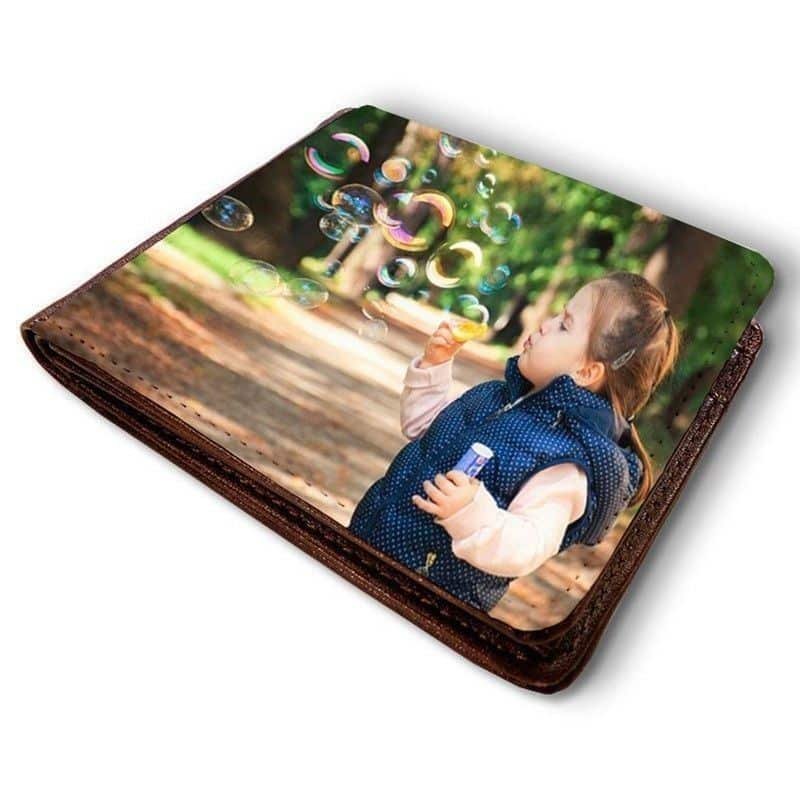 Cartera personalizada con fotos caballero DNI Marrón