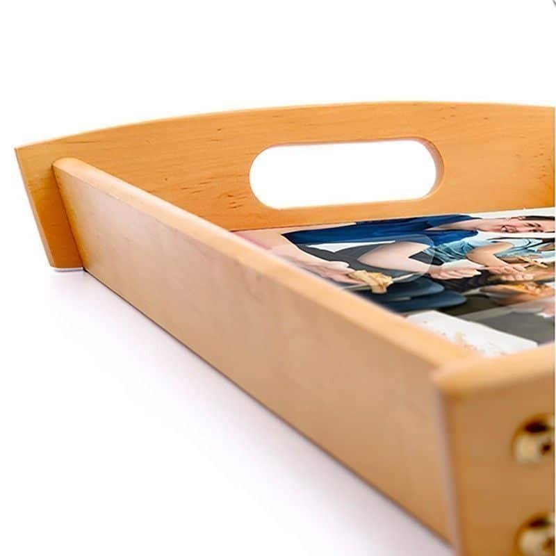 Bandeja de madera personalizada con fotos Negra Grande - Imagen 4