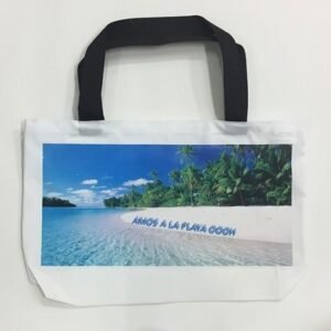 Bolsa personalizada con fotos asas negras