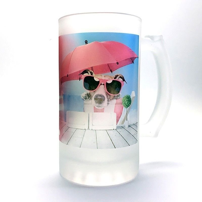 Jarra Cerveza cristal esmerilado personalizada con fotos - Imagen 2