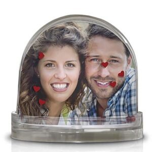 Bola de nieve con fotos Corazones