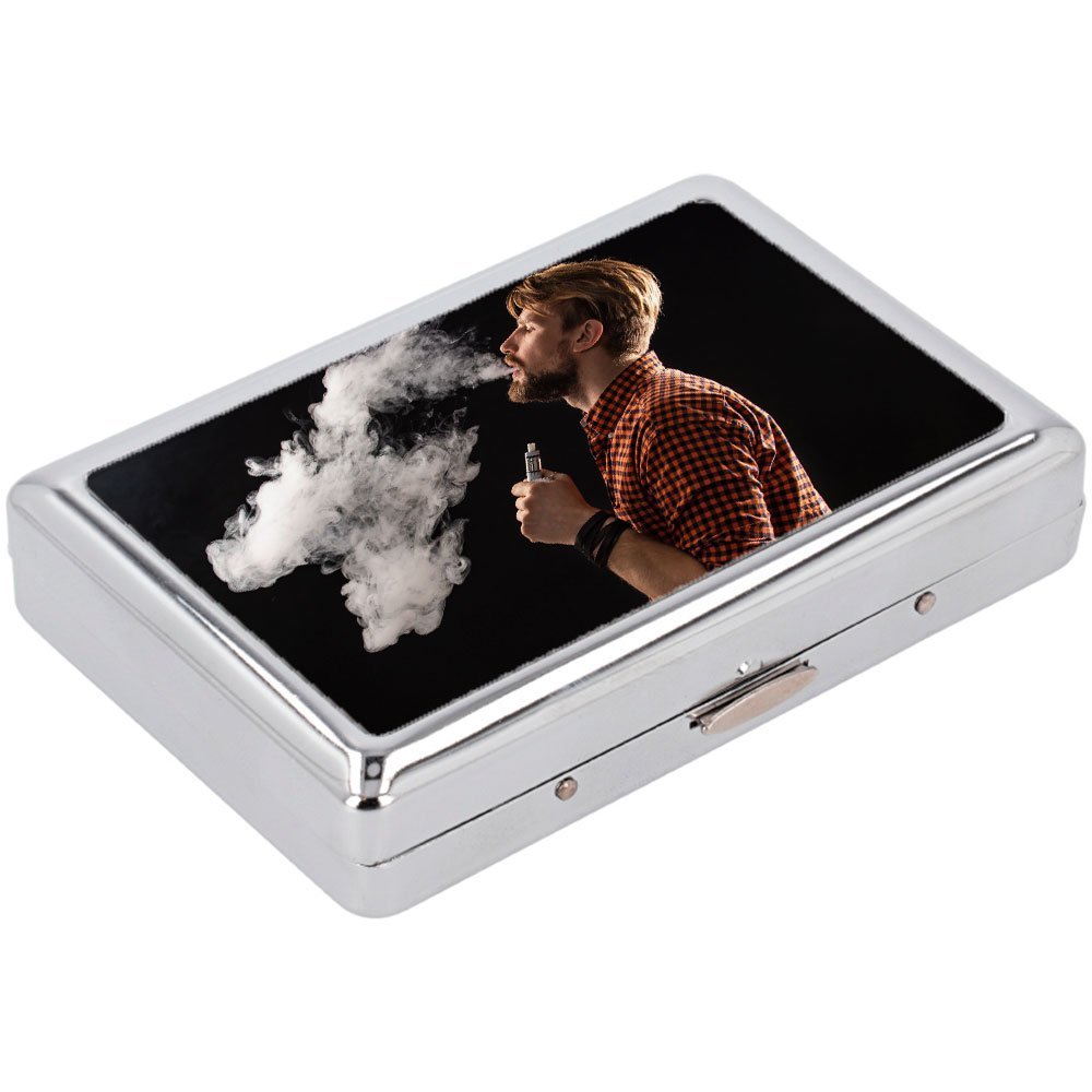 Pitillera metálica personalizada por dos caras