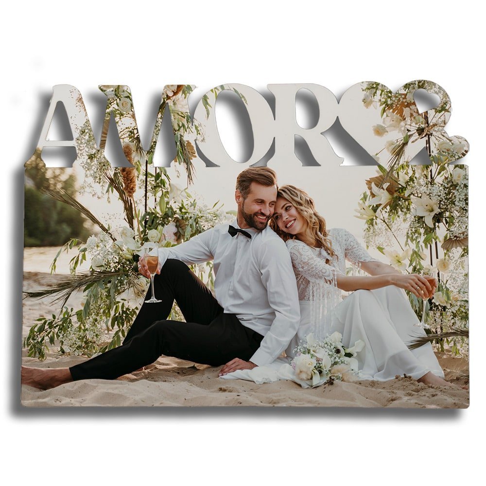 Marco personalizado con foto AMOR horizontal