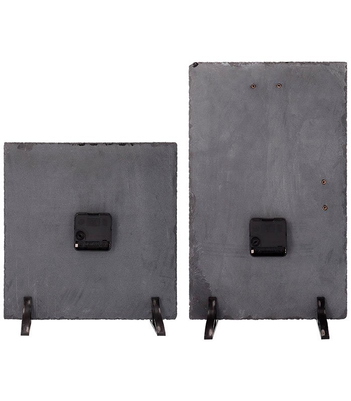 Reloj personalizado con fotos en pizarra cuadrado - Imagen 2